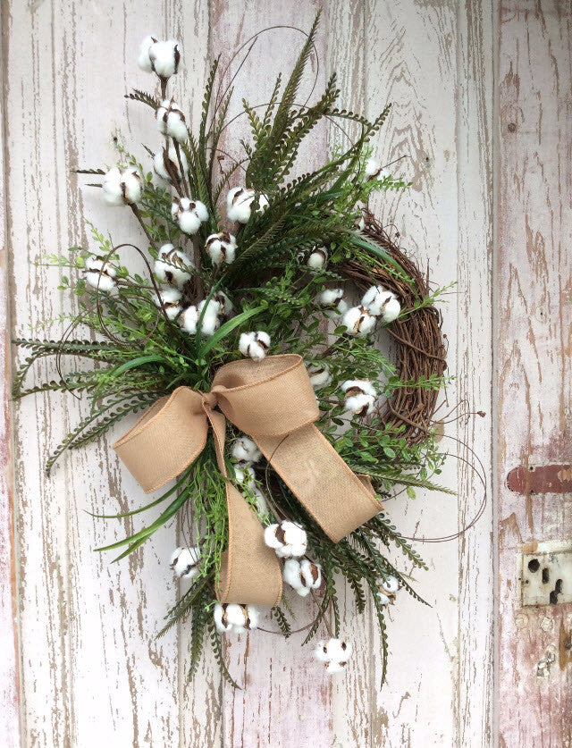Cotton Front door Wreath