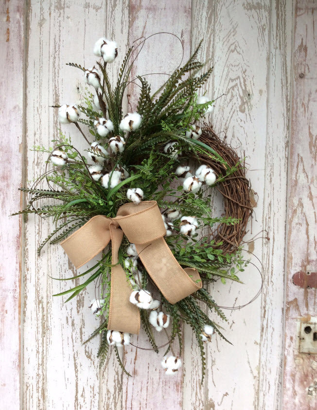 Cotton Front door Wreath