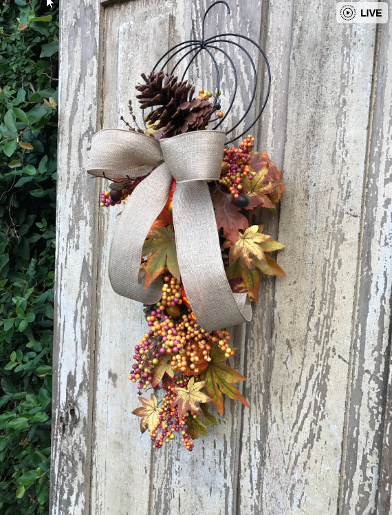 Wire Swag Frame Fall Pumpkin Swag – Keleas